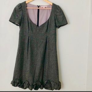 Rebecca Taylor Tweed Rosette Dress sz 4